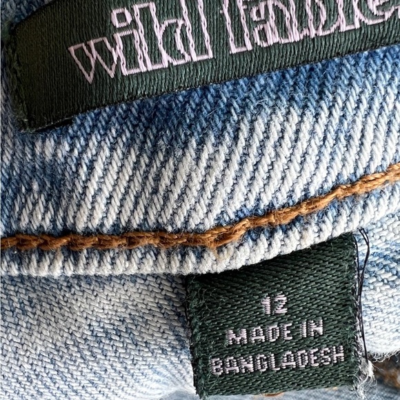 Wild Fable Jeans Size 12 Doodle 90s Relaxed Straight High Rise Y2K Rave Retro - Picture 7 of 10